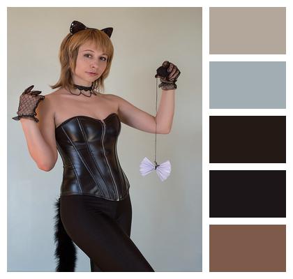 Cosplay Cat Costume Woman Image